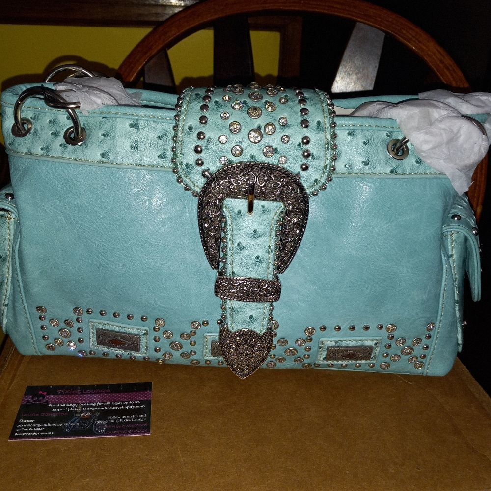 Montana West Buckle Carry Handbag